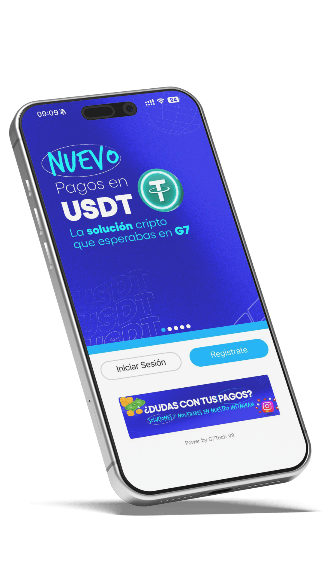 G7Cripto en el móvil: Pagos en USDT, NUEVO. La solución cripto en G7. Iniciar sesión y registro.